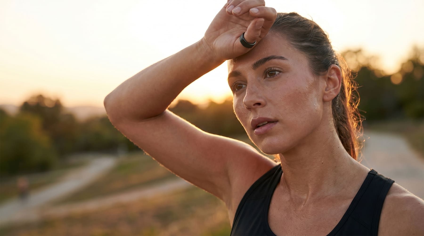 An athlete resting after a workout