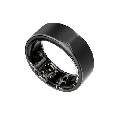Black Aura ring pro showing electronics