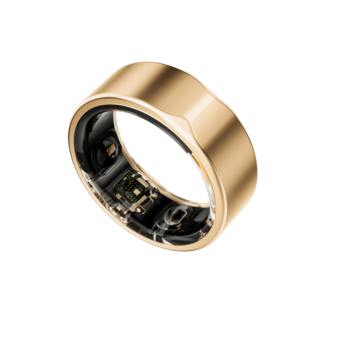 Gold aura ring pro with electronic components