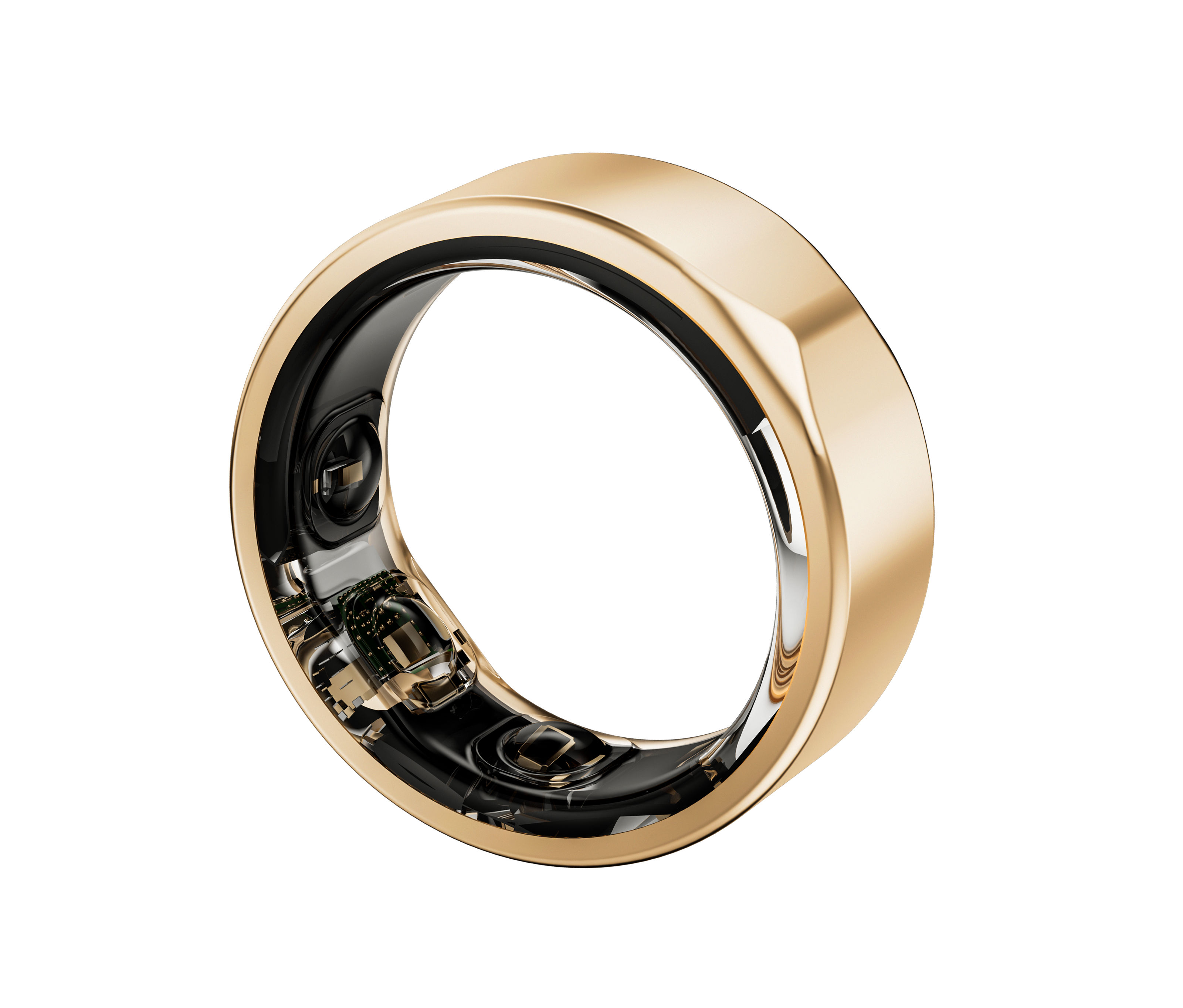 Gold aura ring pro with electronic components