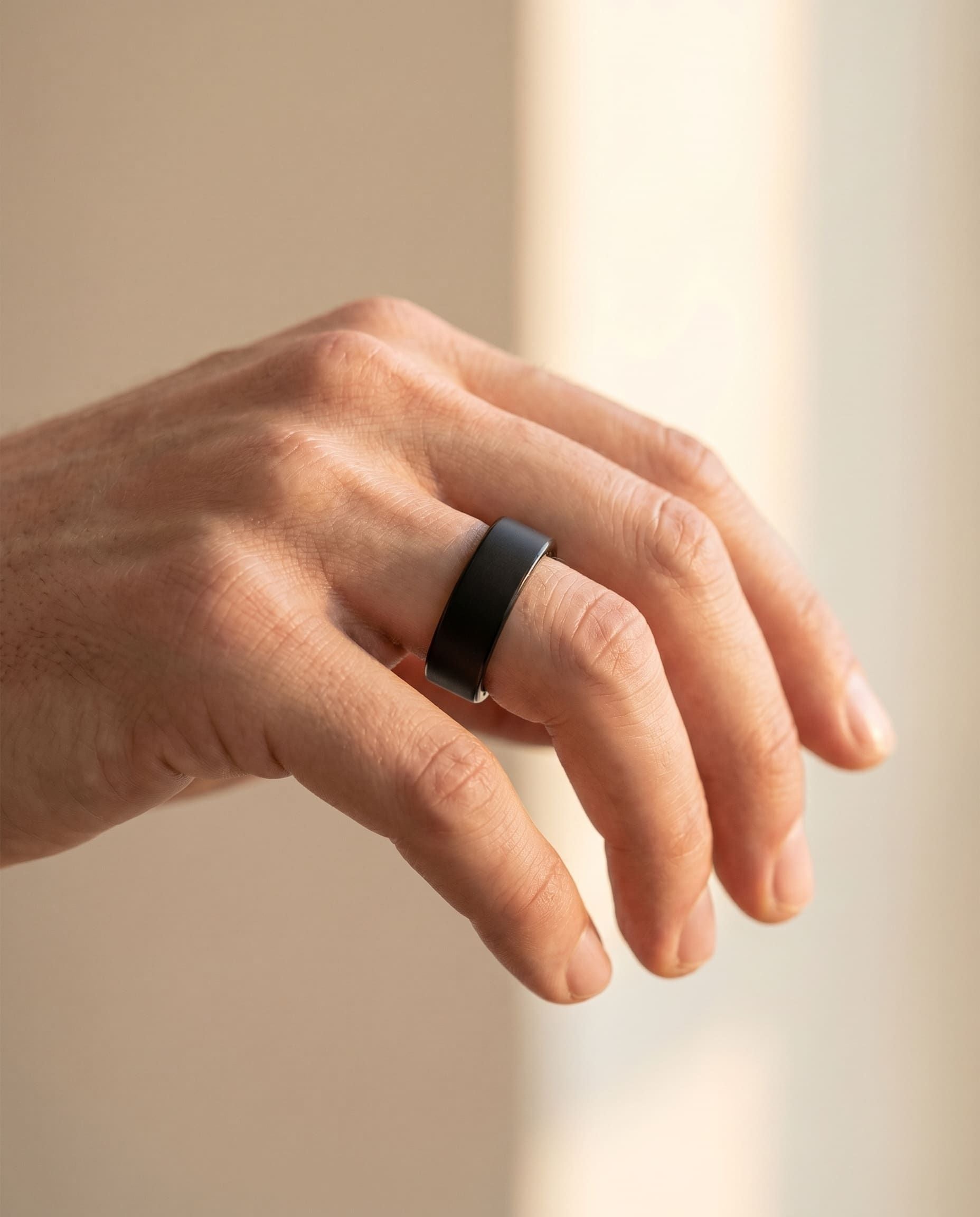 Aura ring on hand